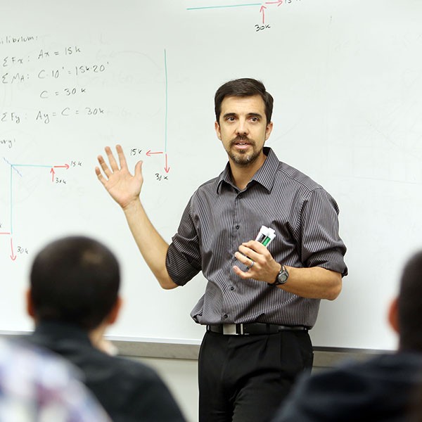 Professor teaching a class