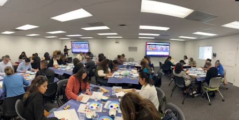 Group of students working on an activity
