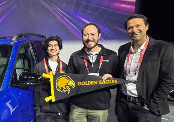 EcoCAR faculty students celebrate Cal State LA's selection