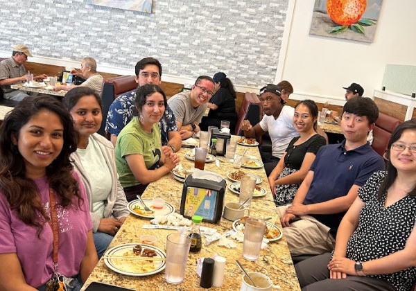 Group lunch celebrating Jin and Hannah's graduation! (August 2023)