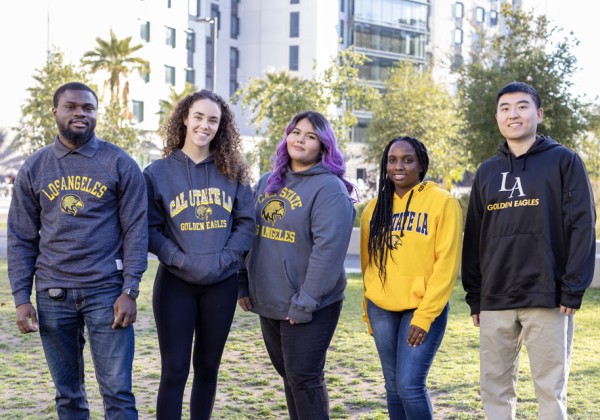 A diverse group of students.