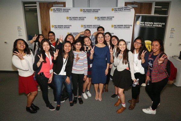 Civic U participants celebrating a great presentation