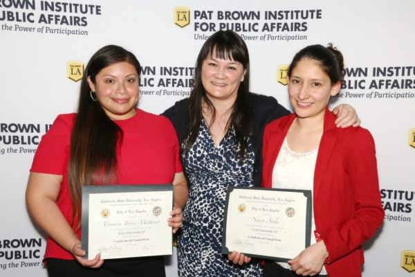 Civic U participants accepting their awards