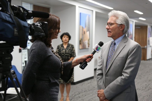 Lantion Poll Speaker engaged with local news