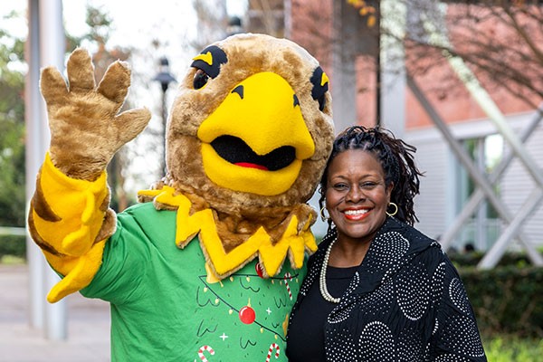 President Eanes with Eddie the Eagle