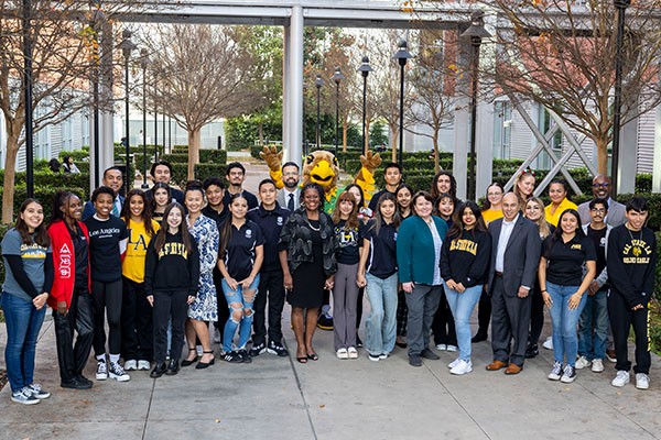 President Eanes with Students