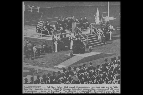 Cal State LA Commencement ceremony during the 1950s