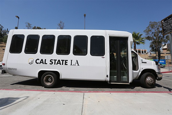 cal state la decal on shuttle