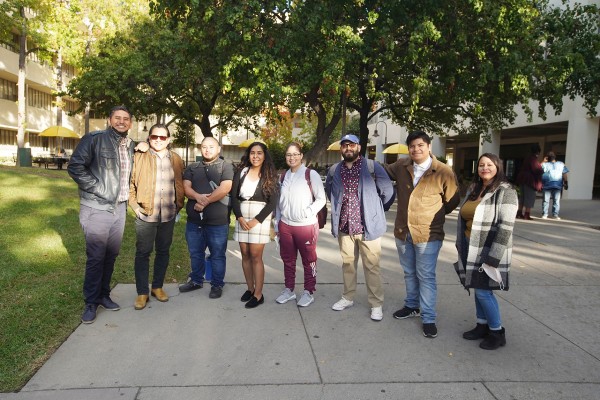 Students from the College of Ethnic Studies in front of King Hall