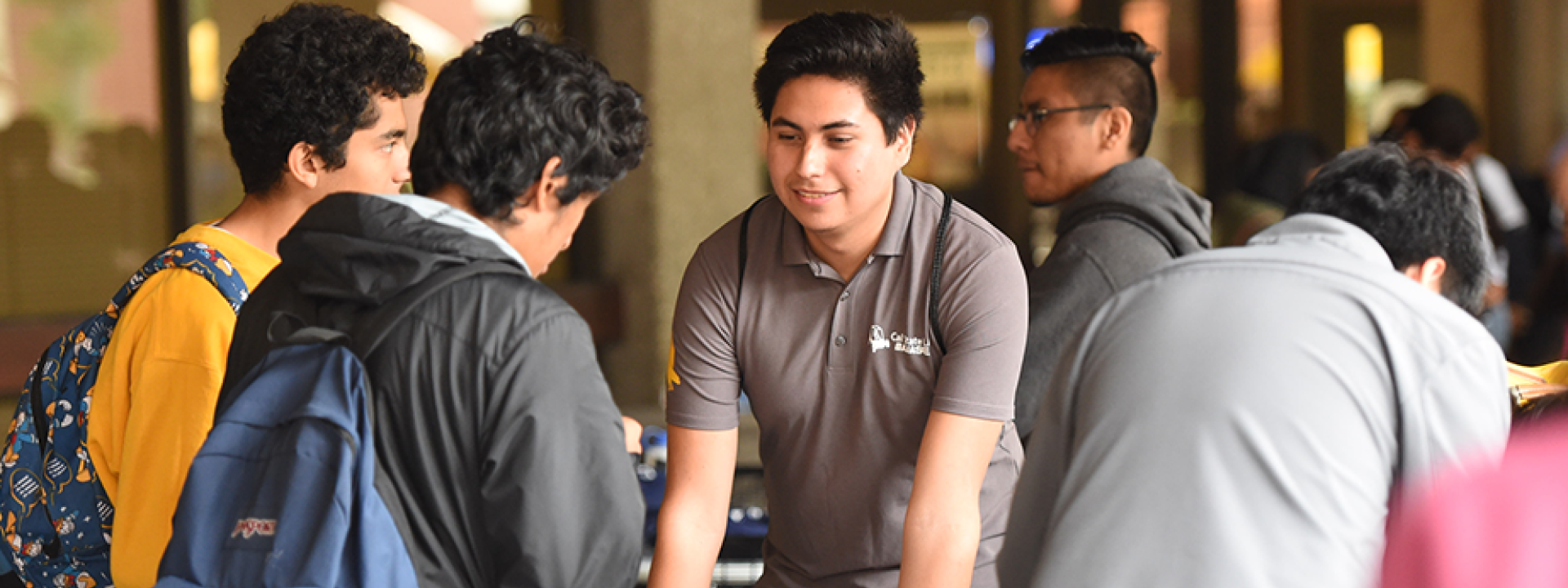 Baja students smiles at kids