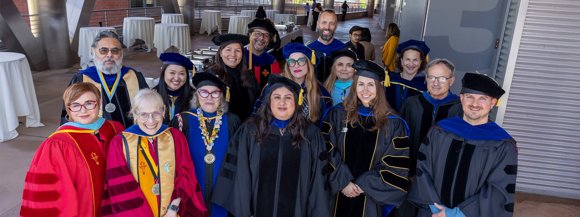 COE Professors in their regalia before the Honors Convocation begins