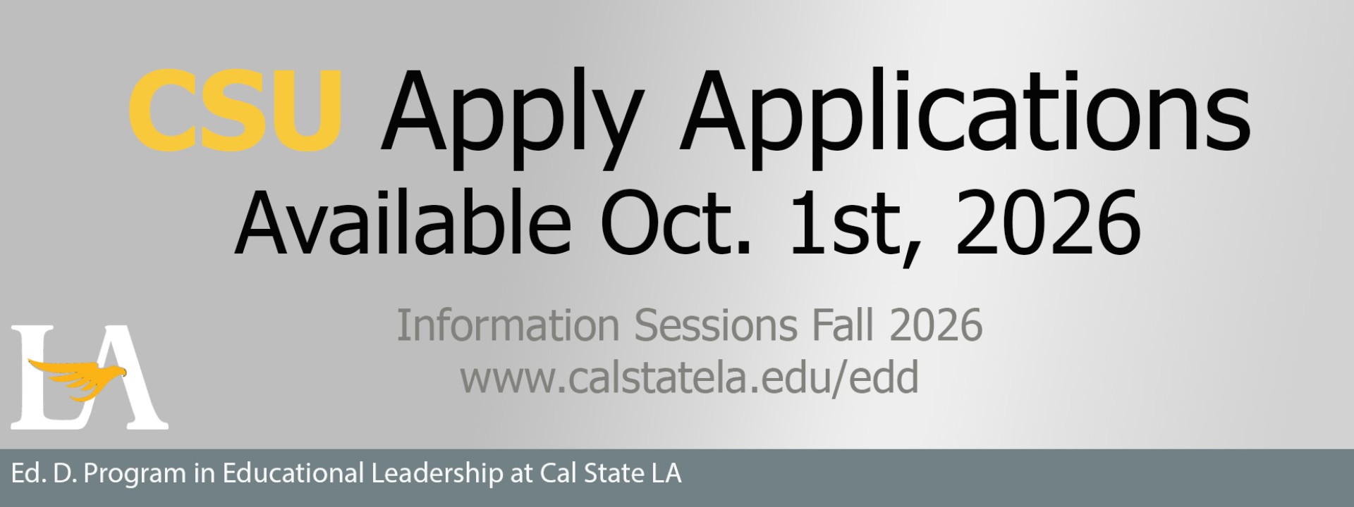 CSU Apply Applications  open October 1st