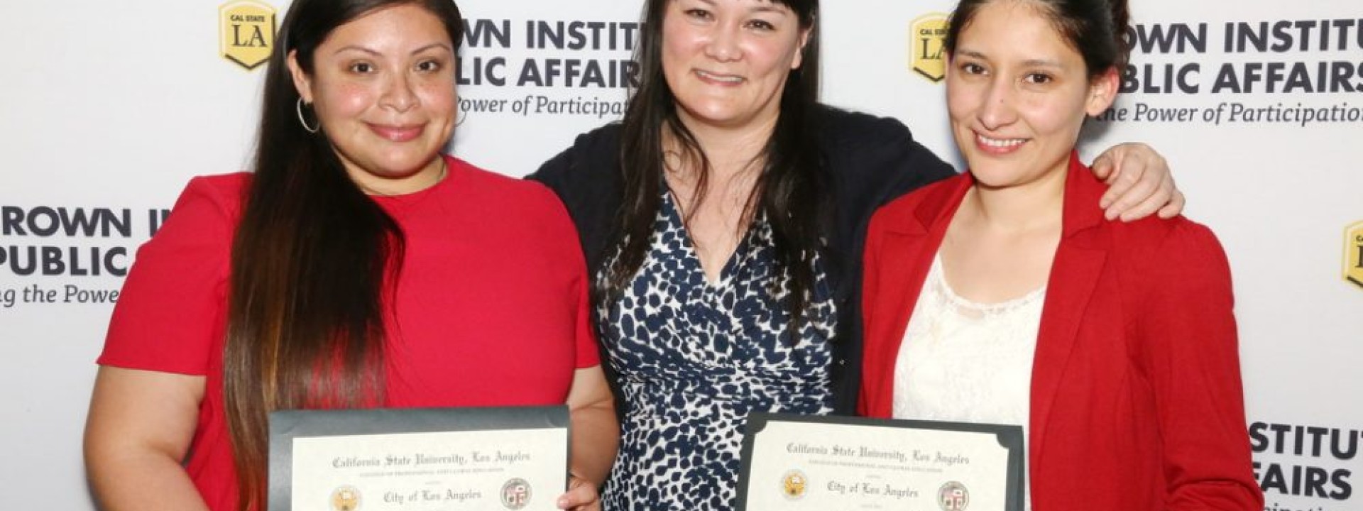 Civic U participants accepting their awards