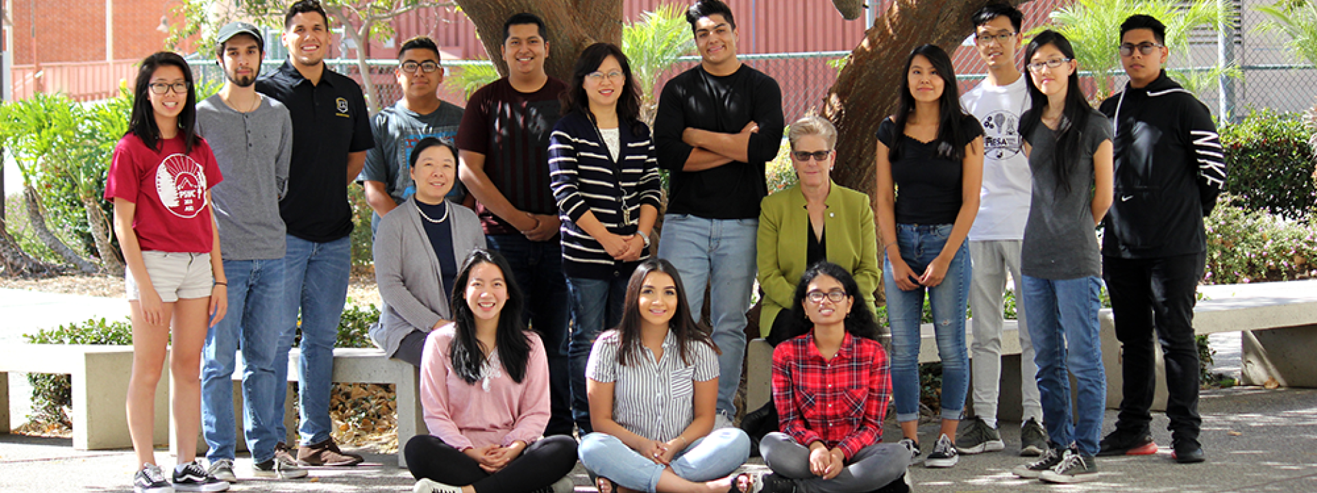 CAPS student cohort with faculty staff and students