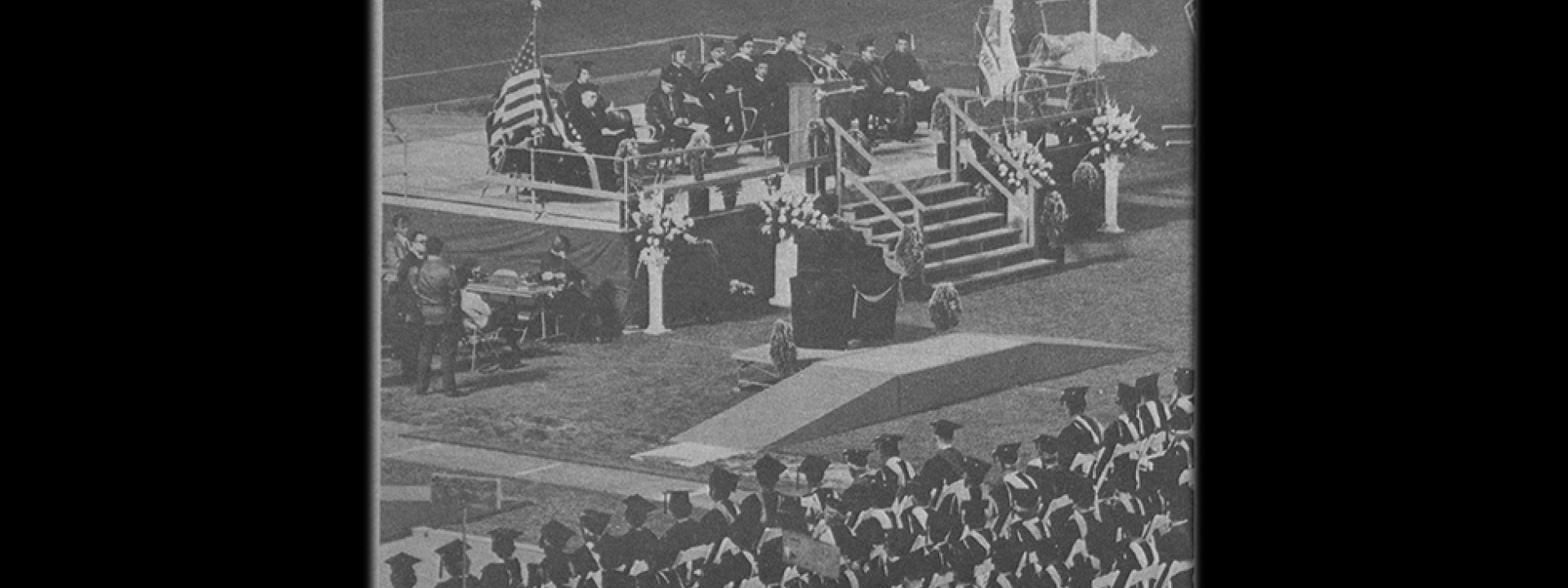 Cal State LA Commencement ceremony during the 1950s