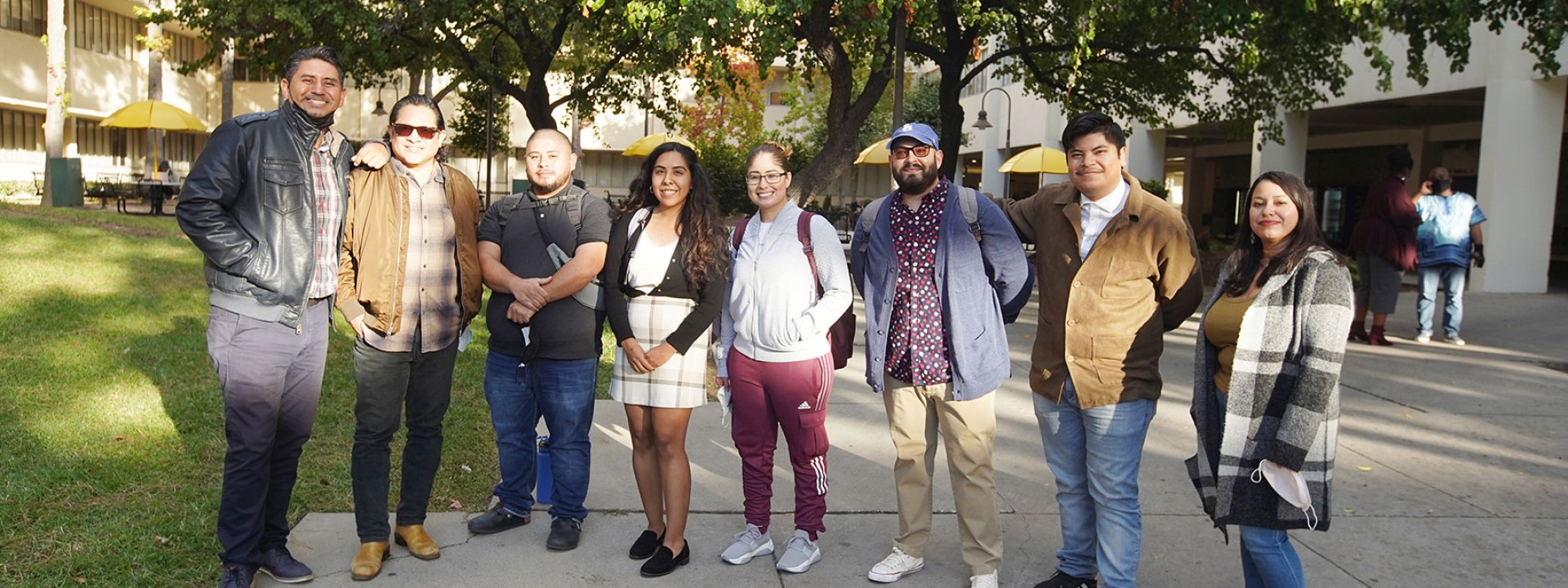 Students from the College of Ethnic Studies in front of King Hall