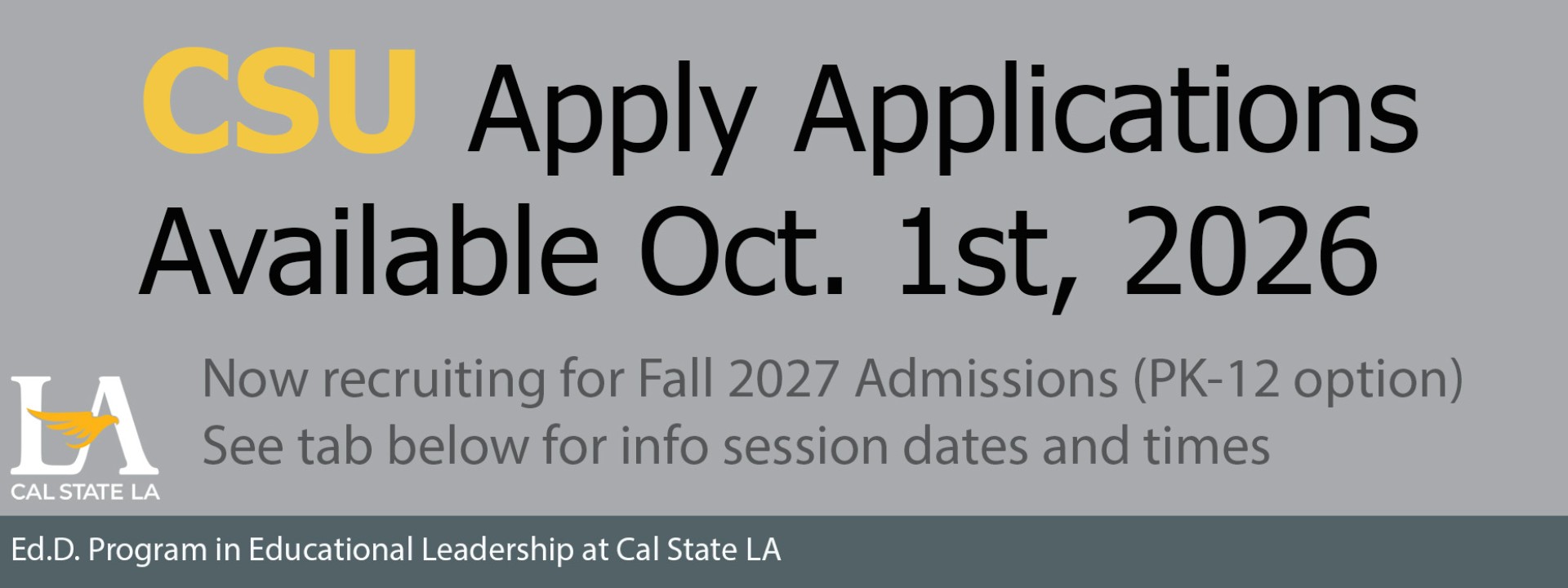 Applications for our PK-12 option will be available October 1st.