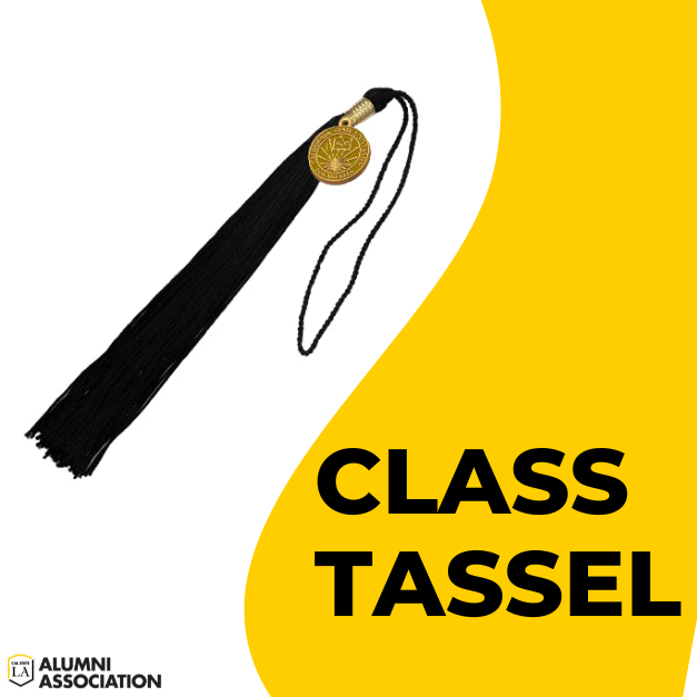 Black tassel with gold cal state la medallion