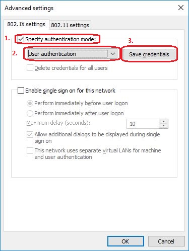 CSULA-SECURE Wireless network properties Security tab Advanced Settings Specify the authentication mode and User or computer