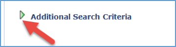 Screenshot of Additional Search Criteria arrow