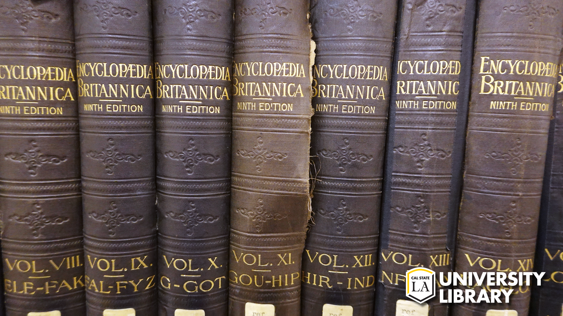 1898 edition of Encyclopedia Brittanica, housed in the rare books section of Special Collections & Archives