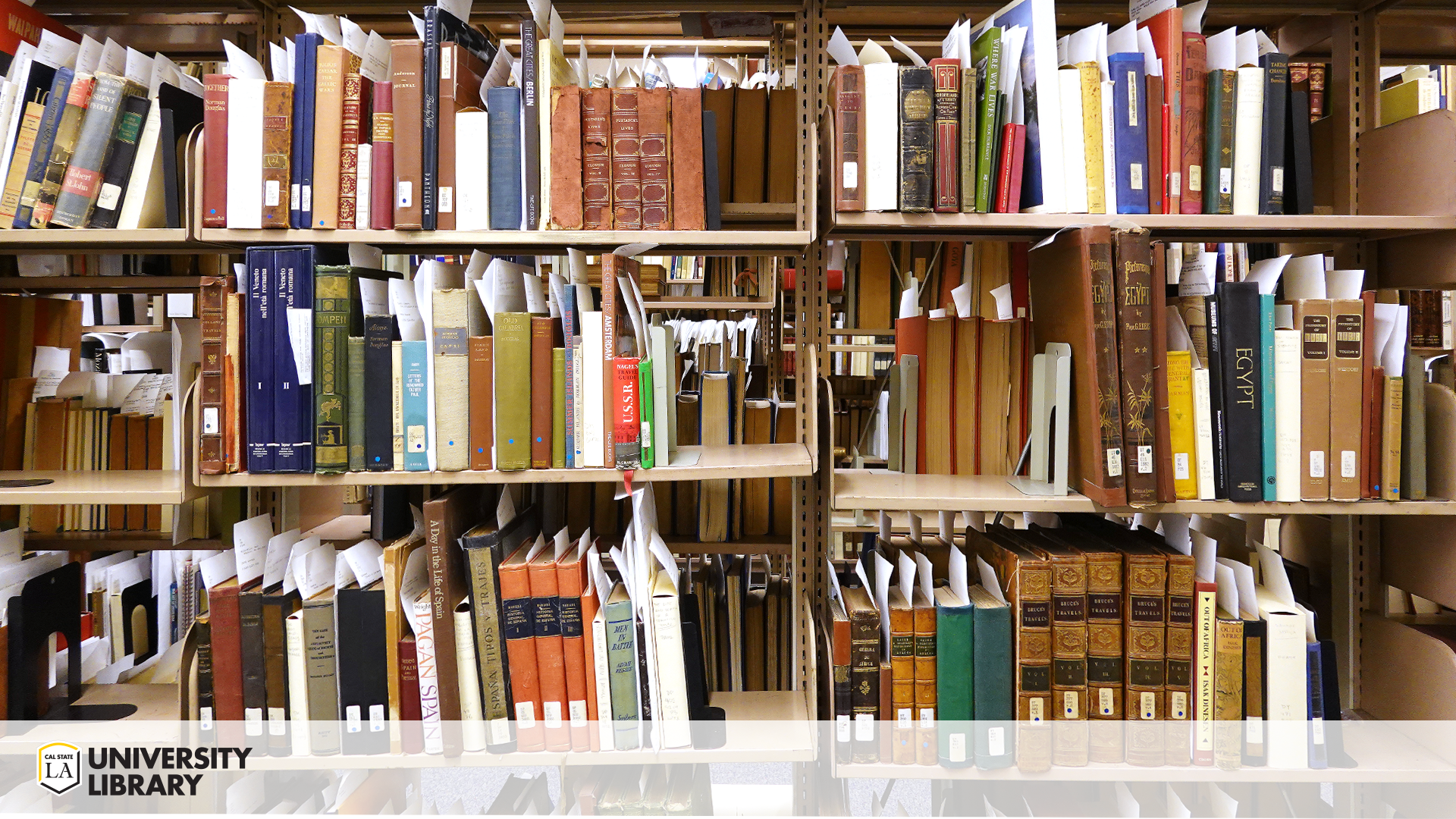 A selection of rare books house in Special Collections & Archives
